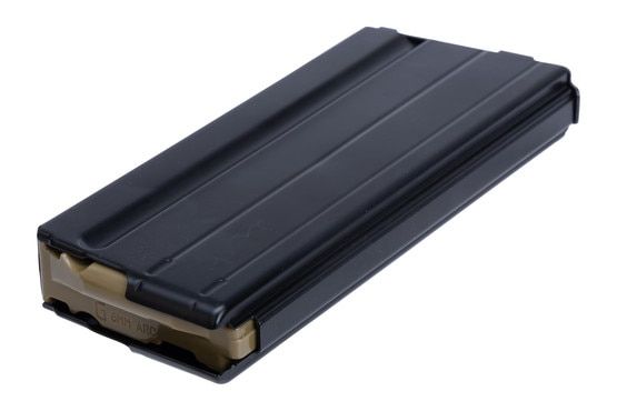 Geissele 6mm ARC 20-round steel mag with tan follower